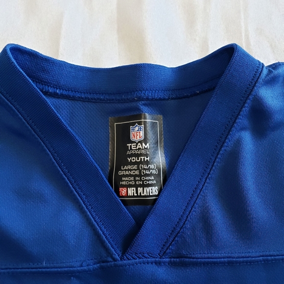 Reebok Indianapolis Colts Andrew Luck Jersey NFL Youth Large Blue Football Shirt - Picture 3 of 8